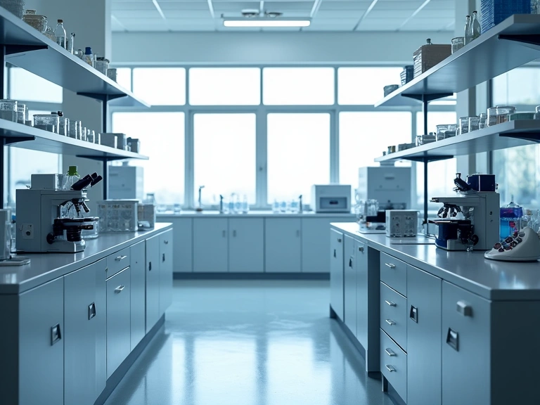 A clean, modern laboratory setting with scientific equipment, symbolizing rigorous quality control and product development.