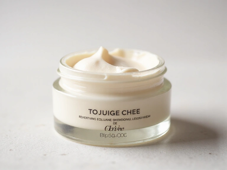 High-quality jar of Revitalizing Collagen Cream with a soft, luxurious texture visible.