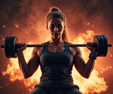 A strong, energetic person working out, symbolizing fitness and performance supplements.